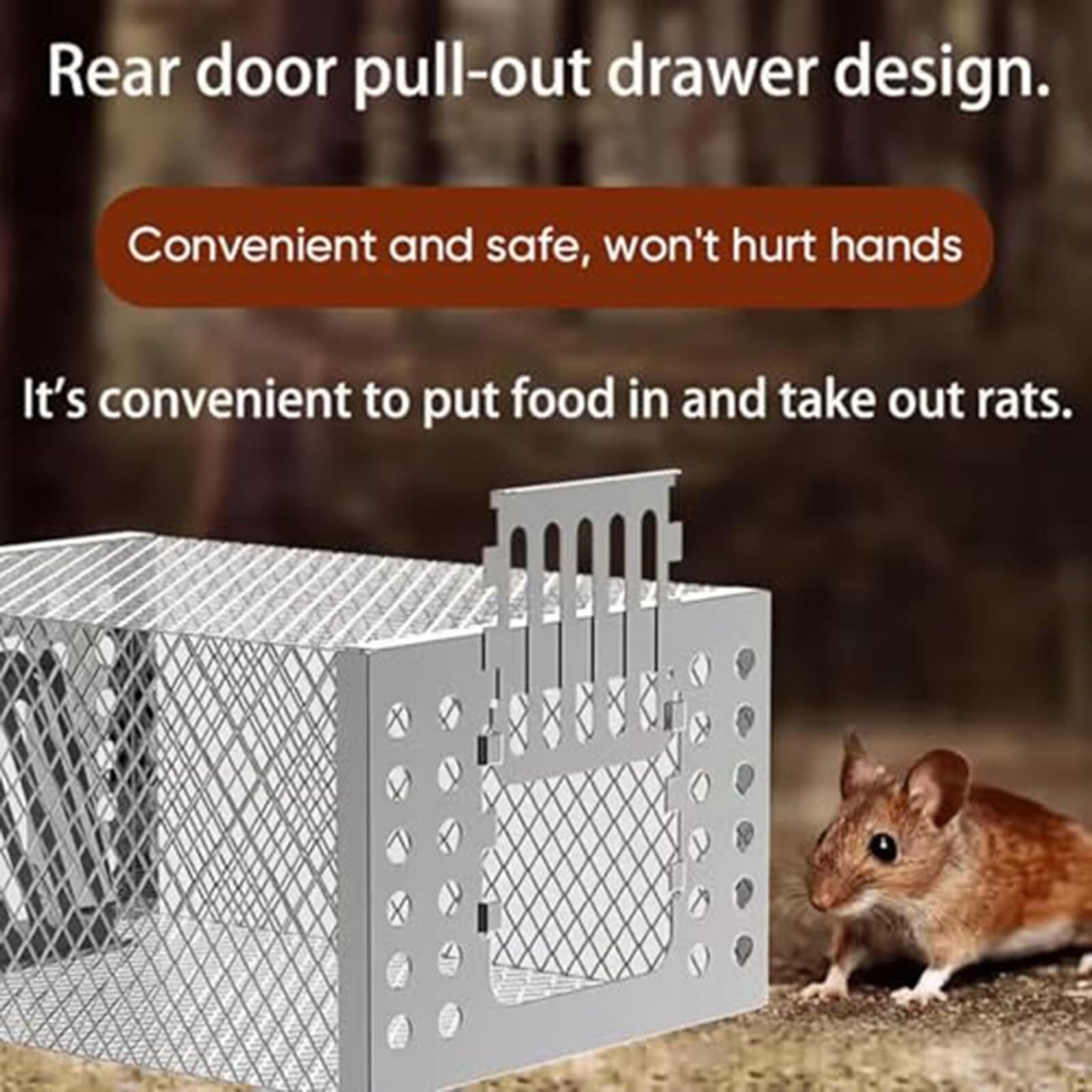 SXlianshun-Stainless Steel Automatic Mousetrap,Mouse Trap, Automatic Mouse Trap, Easy to Set Mice Catcher for Indoor and Outdoor