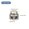 thumbnail image 2 of Uxcell 20pcs Double Hole Metal Spring Cord Locks Round Toggle Stoppers Stop Sliding Cord Fasteners Locks, Pearl Nickel, 2 of 5