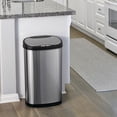 thumbnail image 4 of Nine Stars Automatic Kitchen Trash Can Combo, 13 and 3 Gallon Stainless Steel Motion Sensor Garbage Bin with Soft Close Lid, Silver, 4 of 8