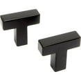thumbnail image 2 of (2 pack) Mainstays Simple Modern Square 1-1/4 in. (32 mm) Matte Black Cabinet Bar Knob (2-Pack), 2 of 6