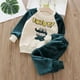 thumbnail image 1 of Pijamas navideños de invierno para niños, conjunto de 2 piezas con estampado de dibujos animados de felpa, oso y Cocodrilo, ropa de dormir cálida de 1 a 3 años, 1 of 4