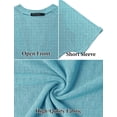 thumbnail image 6 of Merokeety Womens Summer Lightweight Kimono Cardigan Short Sleeve Beach Cover Ups LakeBlue S, 6 of 8
