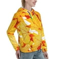 thumbnail image 6 of Lsque Autumn Maple Leaves Pattern Casual Women's Hoodie,Hooded Sweatshirt with Kangaroo Pocket,Pullover Hoodie with Eye-catching Drawstrings-Large, 6 of 7