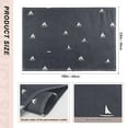 thumbnail image 4 of Dark Blue Sailboats Reversible Placemat Non Slip Coffee Mat 18x12 Inch for Dining, Kitchen, Coffee, 4 of 9