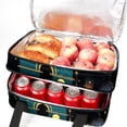 thumbnail image 5 of Lantern Insulated Double Layered Lunch Bag with Two Compartments - Large Capacity Handheld Meal Bag for Insulation and Refrigeration, 5 of 6