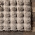 thumbnail image 3 of nuLOOM Jeni SuperiorWash Solid Faux Rabbit Machine Washable Area Rug, 6' x 6', Square, Jeni Taupe, 3 of 5