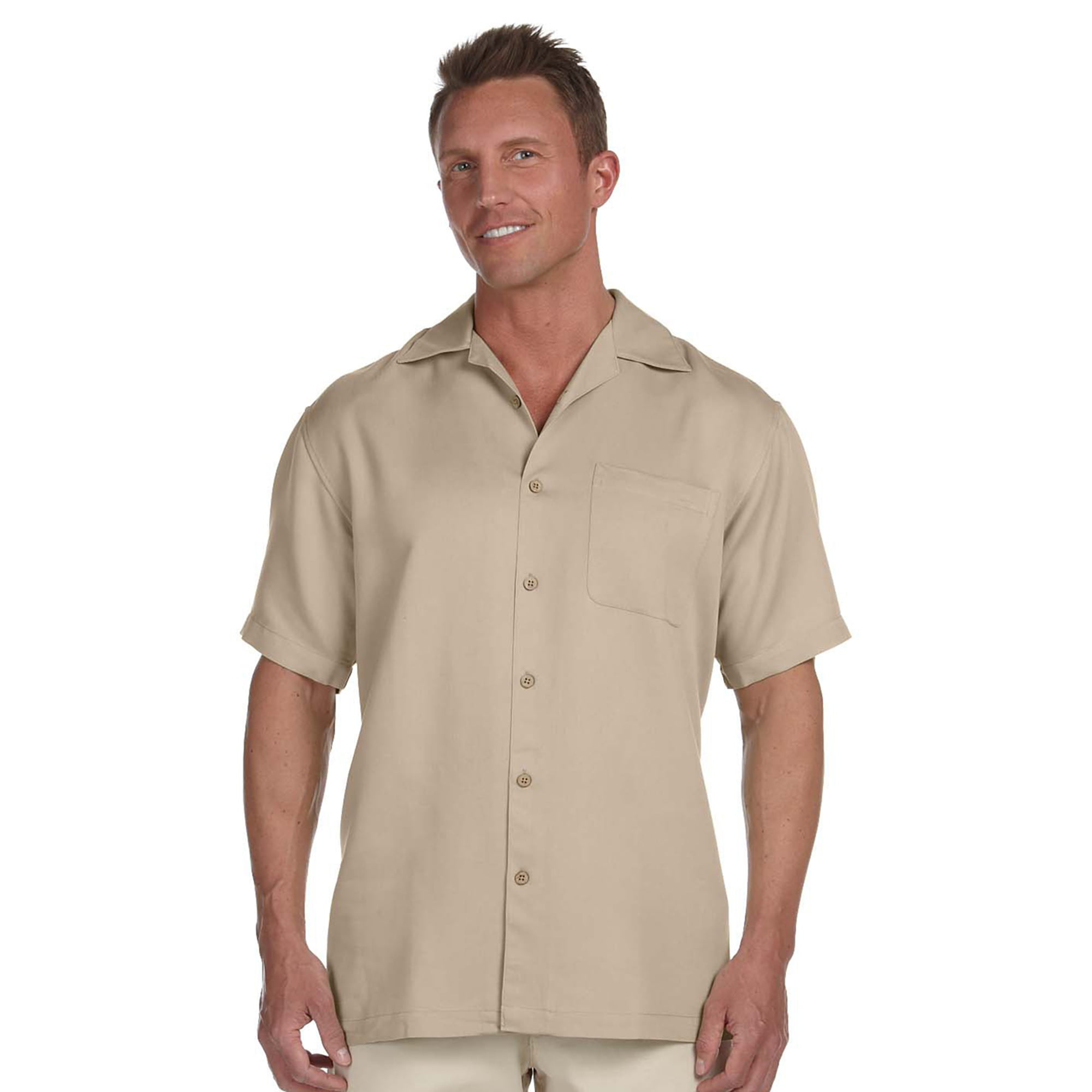 Sand XXX-Large Harriton Mens Bahama Cord Camp Shirt M570