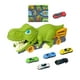 thumbnail image 1 of Dinosaur Devouring Carrier Truck Dinosaur Cars Juego Juguetes interactivos para 6 Mini Coches y Mapa perfke juguetes de dinosaurios, 1 of 4