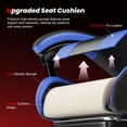 thumbnail image 6 of Frovlni Ergonomic Gaming Chair with Footrest for Adults, Height Adjustable High Back Reclining PU Leather Office Chair with Headrest and Lumbar Support, Black & Blue, 6 of 10
