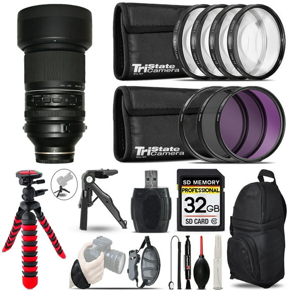 Tamron 150-500mm f/5-6.7 Di III VXD Lens for Sony E   MACRO, UV-CPL-FLD Filter - 32GB Accessory Kit (International Version)
