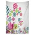 thumbnail image 3 of Ambesonne Colorful Tablecloth Rectangular Table Cover, Abstract Striped Dots, 52"x70", Multicolor, 3 of 4