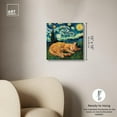 thumbnail image 5 of Starry Night Cat Canvas Trendy Animal Art by Art Remedy, Gallery Wrapped, 16" x 16", 5 of 7