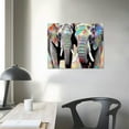 thumbnail image 3 of COMIO  Elephant Wall Decor, Animal Canvas Art Prints Colorful Baby Lover Gifts Pictures Painting for Nursery Decor Bedroom living Room Kids Girls Ready to Hang, 3 of 4