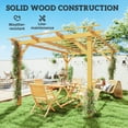 thumbnail image 4 of Outsunny 10' x 13' Pergola, Fir Wood Gazebo Grape Trellis, Nature Wood, 4 of 10