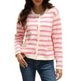thumbnail image 3 of Vedolay Cardigan for Women 2023 Work Cardigans Long Sleeve Outwear Hot Pink,M, 3 of 5