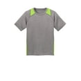 thumbnail image 2 of Sport-Tek Youth Heather Colorblock Contender Tee-S (Vintage Heather/ Lime Shock), 2 of 2