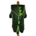 thumbnail image 2 of Pijama de perro de peluche con diseño de dinosaurio, abrigo para perro, sudadera con capucha para cachorro, disfraz de fiesta para perro y gato, cosplay de animales, ropa para perro, verde M, 2 of 5
