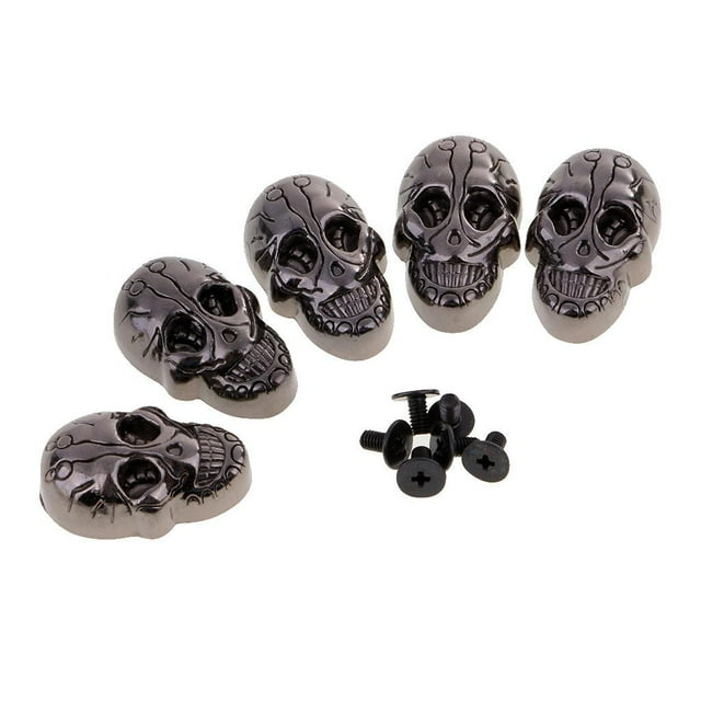simhoa 5 Ensembles de Rivets à Vis pour Sac Chaussures Cuir Noir