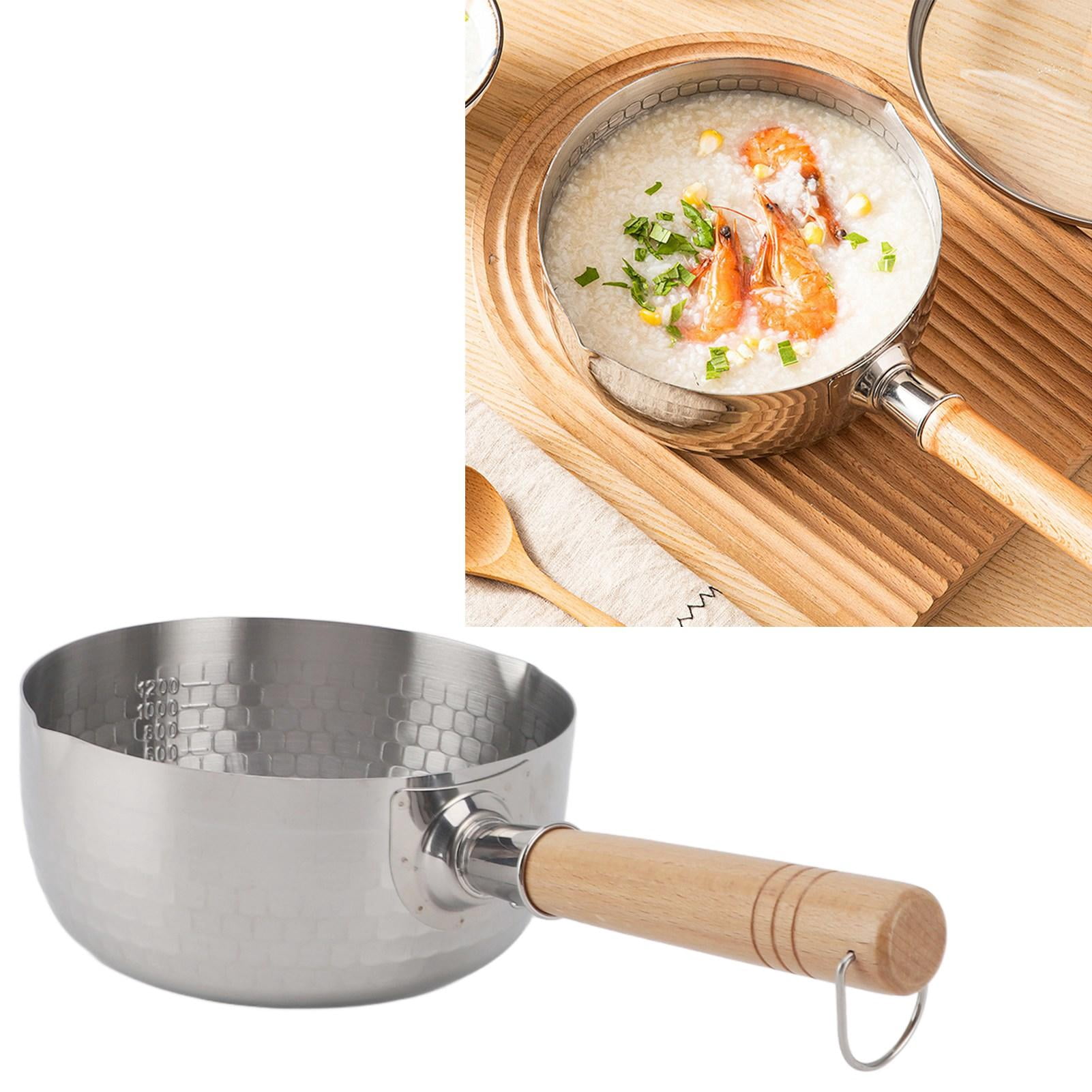 YAHHU 20cm Stainless Steel Instant Noodle Pot – Dual‑Spout, Even‑Heat, Non‑Stick, Gas & Induction‑Ready Cooking Bowl