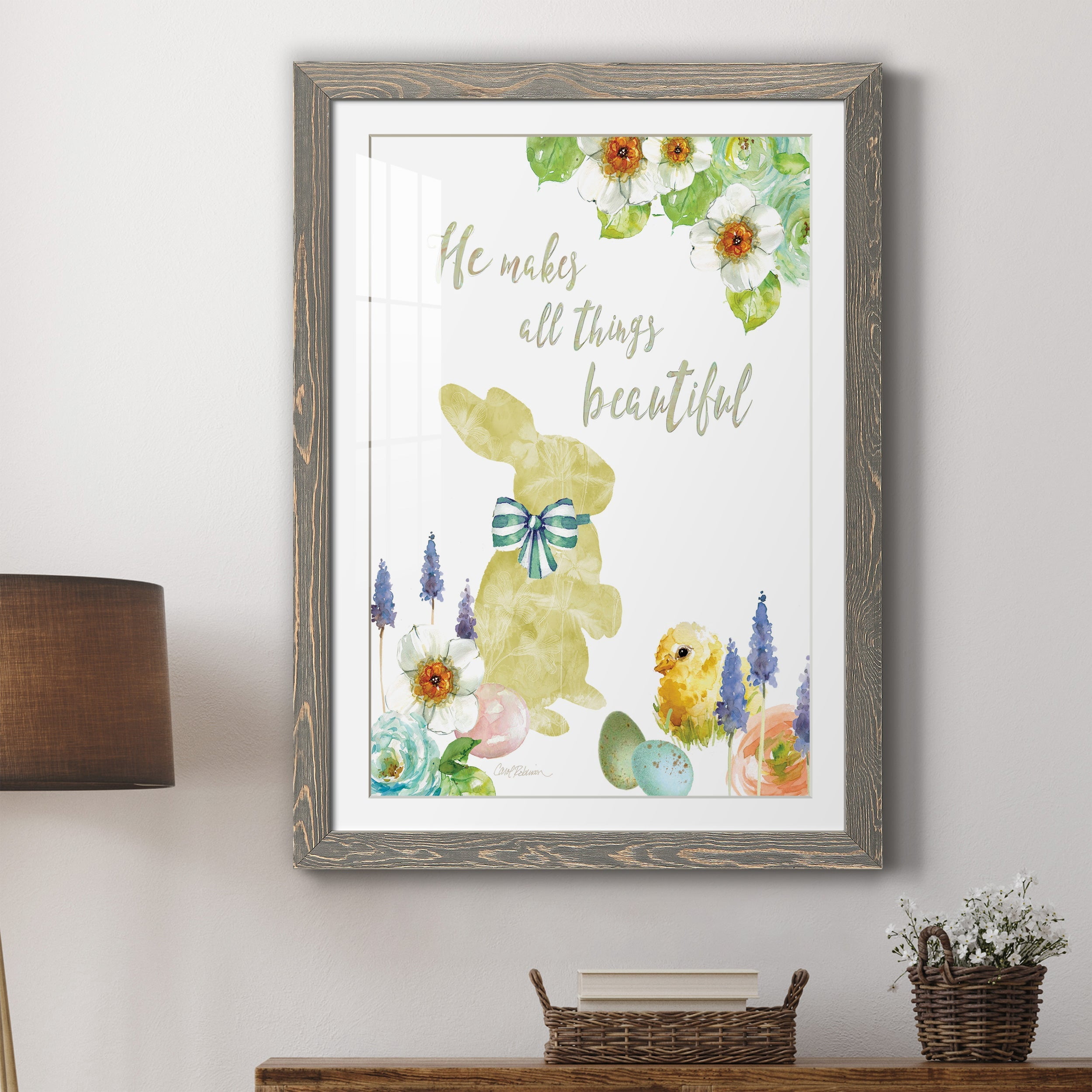 All Things Bunny - Premium Framed Print - Distressed Barnwood Frame - Ready to Hang