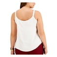 thumbnail image 2 of BAR III Womens White Textured Sleeveless Scoop Neck Wear To Work Cami Top Plus 2X, 2 of 2