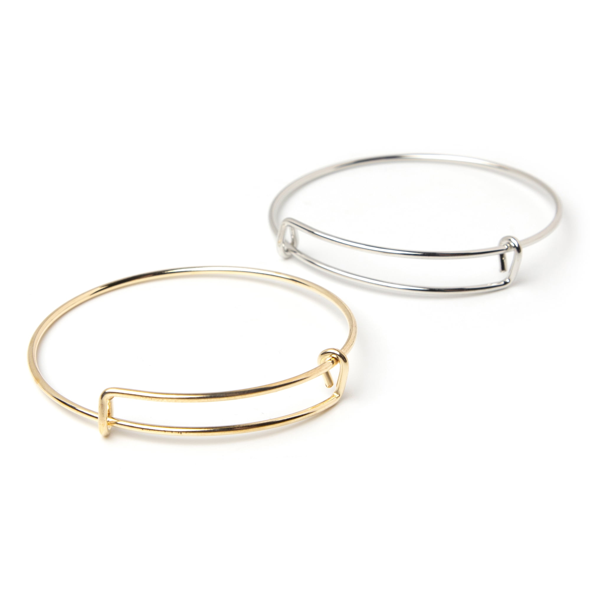 Cousin DIY Adjustable Bangle Bracelet Set, Gold/Silver, Adult, 65027120, 15 Piece, Jewelry Making