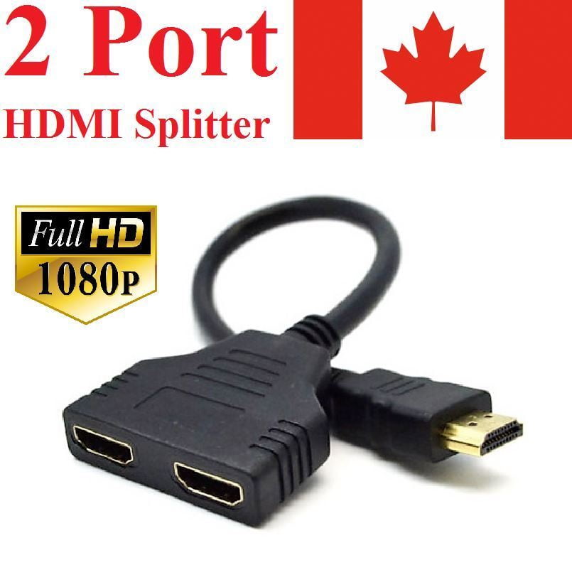 HDMI Splitter 1 In 2 Out Cable Adapter Multi Display Duplicator Full HD