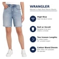 thumbnail image 2 of Wrangler Women's High Rise Denim Shorts, Light Blue, 12, 2 of 5