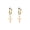 GOLD, variant on 14K Gold Plated Huggie Hoop Cross Drop and Dangle Earring