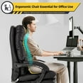 thumbnail image 2 of HOMREST Executive Office Chair, PU Leather Reclining Office Chair with USB and Massage, Heated Office Chair with Footrest, Ergonomic Chairs for Home Office, College Dorm, 2 of 9