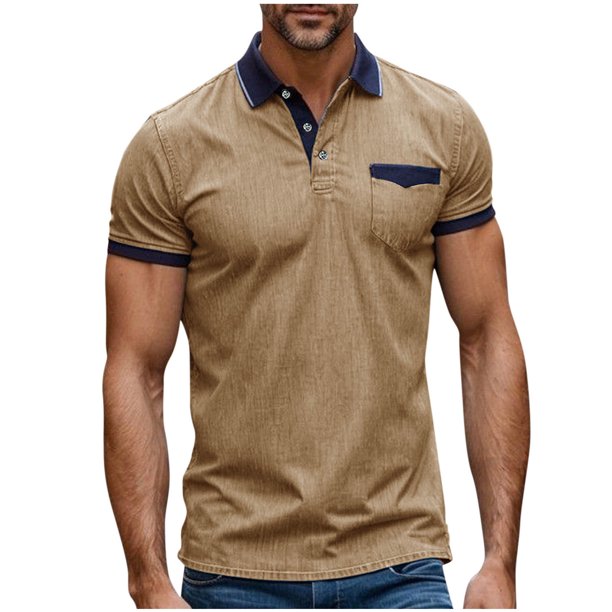 pstuiky camisetas de hombre, Blusa informal de cuello redondo y manga corta de color liso para hombre camisas casuales para hombre xxl