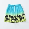 thumbnail image 2 of KAUOD Boys Summer Quick Drying Swim Trunks Hawaiian Swim Shorts with Drawstring Swimwear Swimsuit Beach Boardshorts, 2 of 9