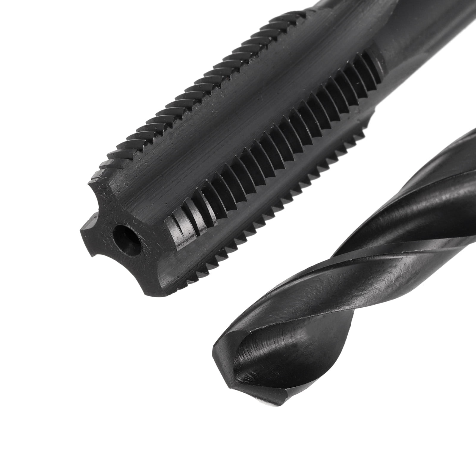 Uxcell Tap and Drill Bit Set, 9/16-18UNF Straight Flute Tap & 13mm Drill Bit Black Oxide