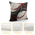 thumbnail image 4 of Nawypu  Set of 4 Throw Pillow Covers Modern Abstract Red and Black White Gray Pattern Retro Stripes Spiral Decorative Pillow Cases Home Decor Square 20x20 Inches Pillowcases, 4 of 5
