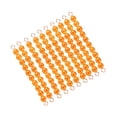 thumbnail image 1 of 10 piezas de cadenas de cuentas Montessori, juguete de conteo Montessori, materiales matemáticos para niños Naranja, 1 of 9