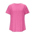 thumbnail image 3 of jtjvou Women's Long Workout Tops,Short Sleeve Mesh Open Back Loose Fit Gym Athletic Running Shirts Exercise Tee Pink M, 3 of 8