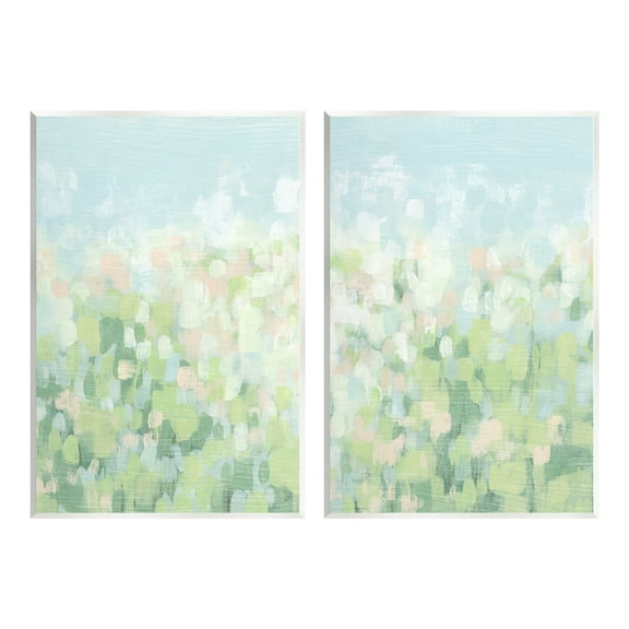 Stupell Industries Abstract Meadow Landscape Abstract Painting Unframed Art Print Wall Art, 10 x 15, Set of 2