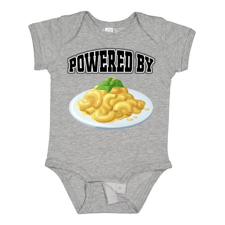 

Inktastic Powered by Macaroni and Cheese Gift Baby Boy or Baby Girl Bodysuit