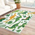 thumbnail image 2 of Green Dinosaur Area Rug 2x3, Cartoon Dinosaur Rugs for Entryway Bedroom Living Room, Cute Animal Indoor Door Mat, Machine Washable Rug, Non Slip Soft Low Pile Home Decor Carpet 8i&-172, 2 of 7