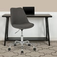 thumbnail image 2 of Flash Furniture Aurora Series Mid-Back Dark Gray Fabric Task Office Chair with Pneumatic Lift and Chrome Base, 2 of 13