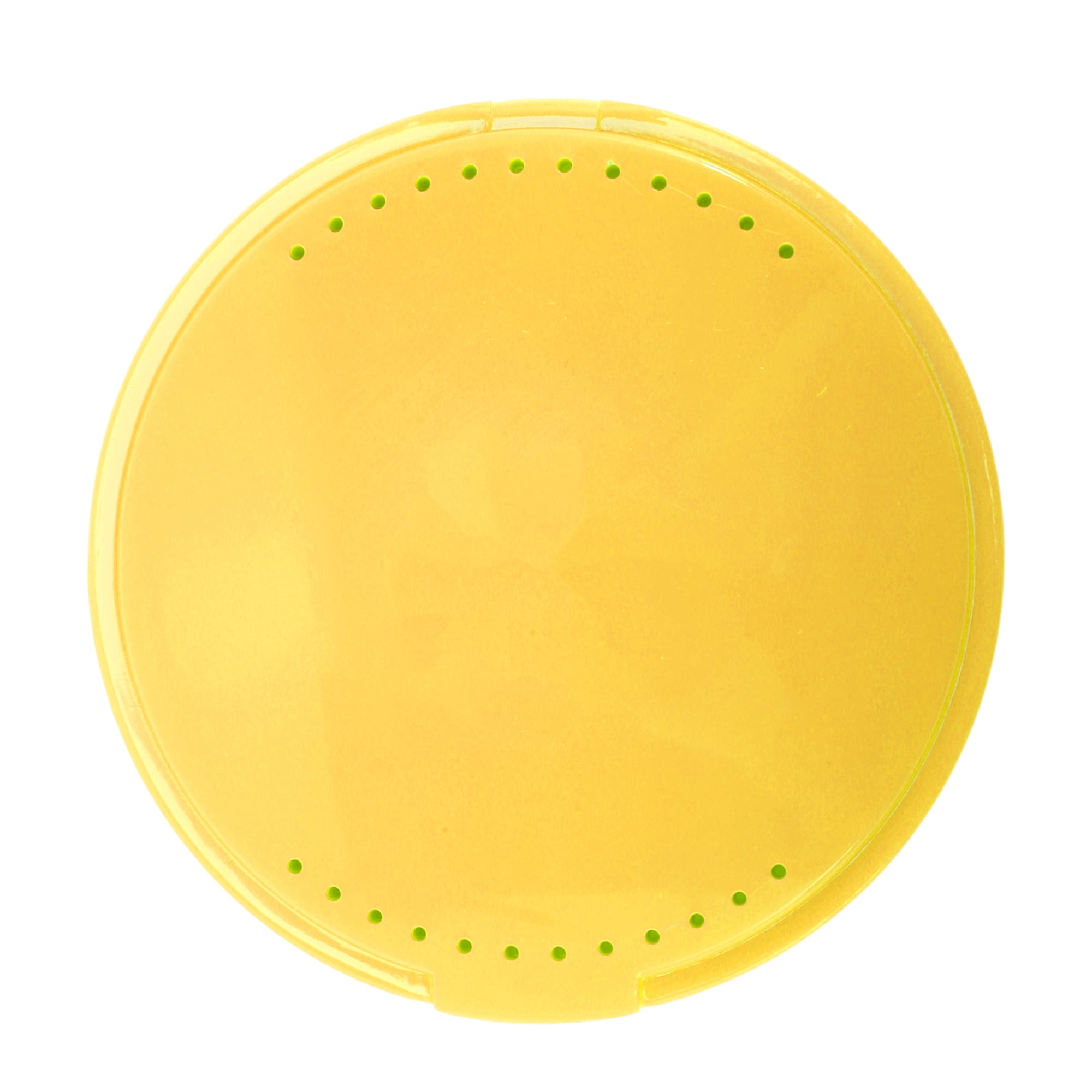 Unique Bargains Round Braces Box with Mirror 1 Pc Yellow