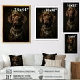 thumbnail image 4 of Designart "Crowned Royal Bloodhound II" Animals Canvas Wall Art - Traditional Brown Dog Entryway Wall Art Print, 4 of 6