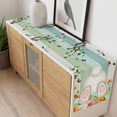 thumbnail image 4 of Easter Table Runner - 36 Inch Long, Kitchen Dining Table Runner Dresser Scarves, Spring Watercolor Eggs Country Tulip Wooden Grain Farmhouse Decor for Coffee Tables Wedding Party Banquet, 4 of 8