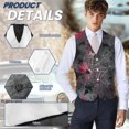 thumbnail image 7 of Psesaysky Halloween Business Waistcoat with Spider Web Print, Sleeveless Lightweight Woven Vest for Casual and Formal Events, 7 of 7