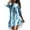 Sky Blue, variant on gakvbuo Button Down Shirts Maxi Dress For Women Casual Turn-Down Collar Long Sleeve Printed Smock Buttons With Pocket Shirt Dresses Fall Dresses For Women 2023