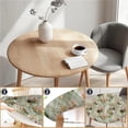 thumbnail image 3 of Round Fitted Tablecloth with Elastic Edge Design Table Cover Waterproof Stain-Resistant Wipeable Table Cloth Best for 42"-46" Round Tables for Outdoor Indoor Green Checkered Pattern, 3 of 4