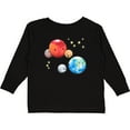 thumbnail image 3 of Inktastic Planetary Playdate Cute Earth, Mars, and Moons Boys or Girls Long Sleeve Toddler T-Shirt, 3 of 5