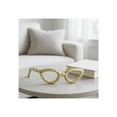 thumbnail image 4 of Decorative Glasses Sculpture for Home Decor - Bathroom, Desk and Office Decor Object - Living Room Decor Ornament - Shelf Styling and Coffee Table Statues - Sculpture for Unique Spaces - 3" Gold, 4 of 13