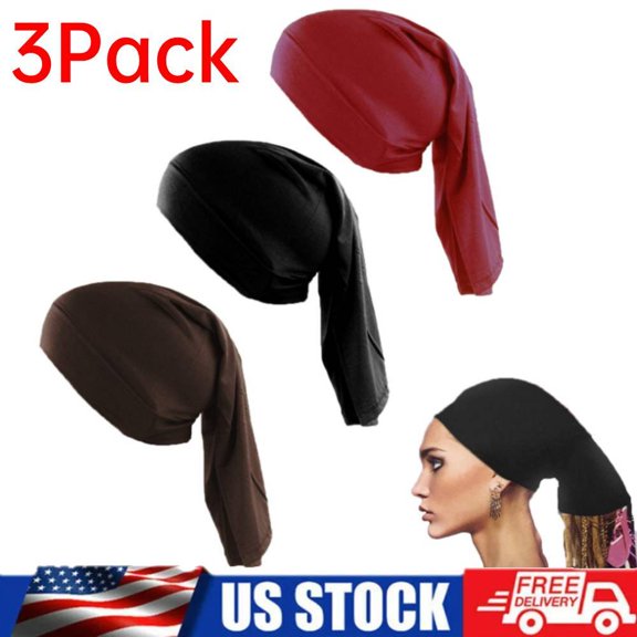3Pack Unisex Spandex Dreadlocks Tube, Soft Long Hair Covers for Men Women Gift