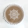 thumbnail image 1 of Royalbelle 4 Pcs Vaisselle Simple en Jute Tapis Rond Tissé Maison Restaurant Napperon Décoratif Rétro, 1 of 9